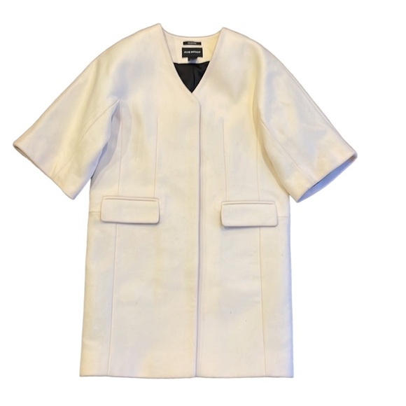 Club Monaco Italian Wool Retro Cream Coat - Picture 4 of 14